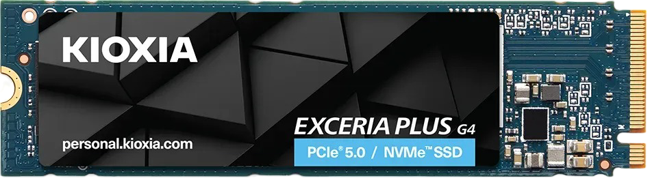 KIOXIA EXCERIA PLUS G4 SSD 1TB, M.2 2280 / M-Key / PCIe 5.0 x4 KIOXIA EXCERIA PLUS G4 SSD 1TB, M.2 2280 / M-Key / PCIe 5.0 x4