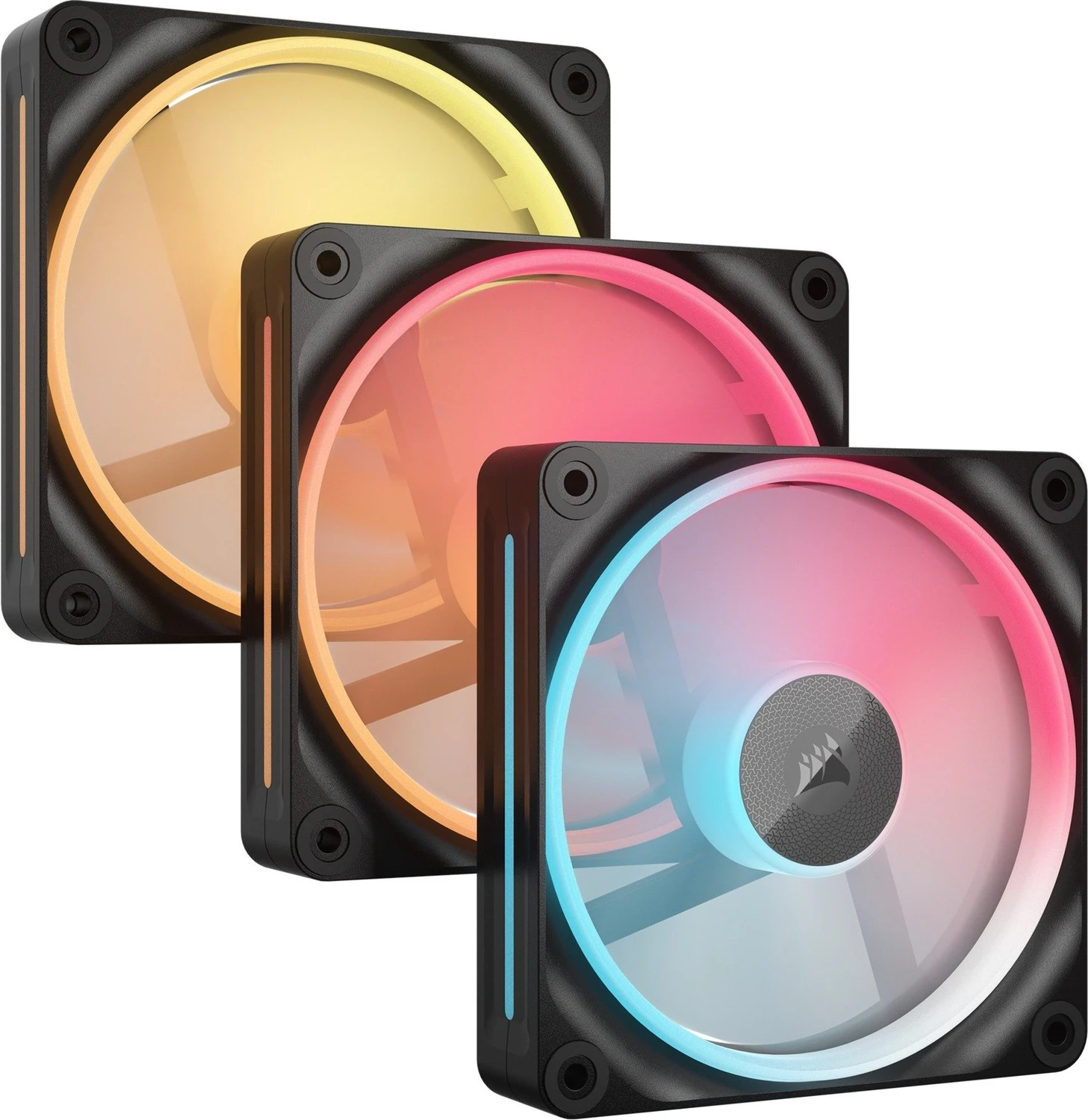 Corsair iCUE LINK LX120-Reverse RGB schwarz, 120mm, 3er-Pack