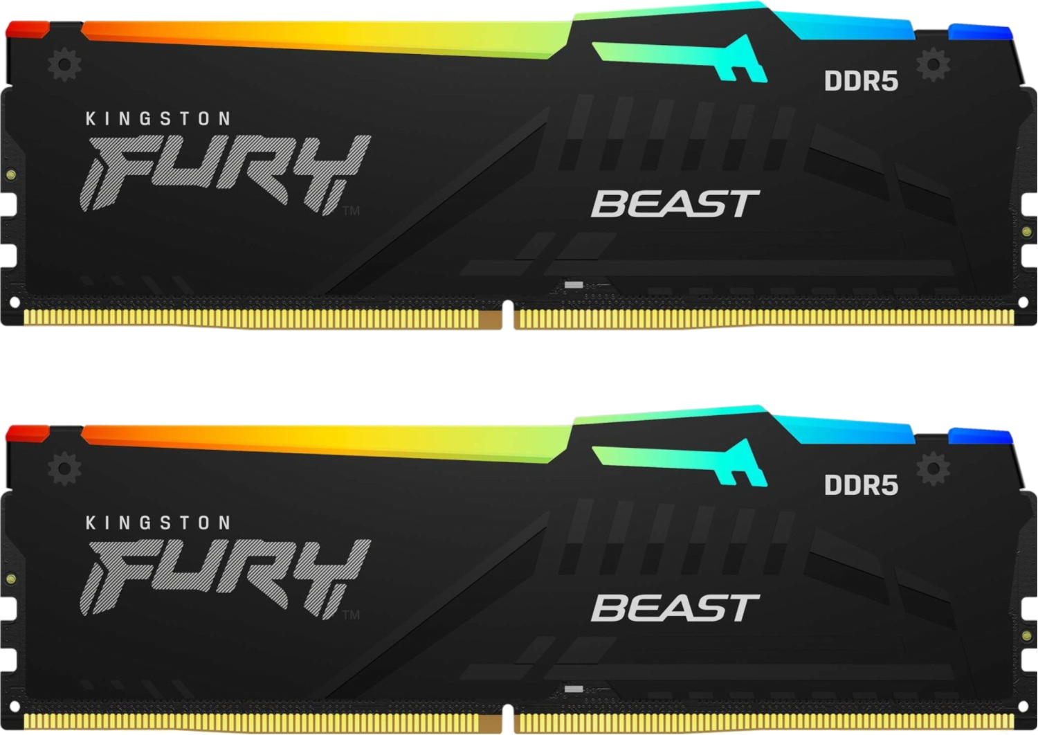 Kingston FURY Beast RGB schwarz DIMM Kit 32GB, DDR5-6000, CL30-36-36
