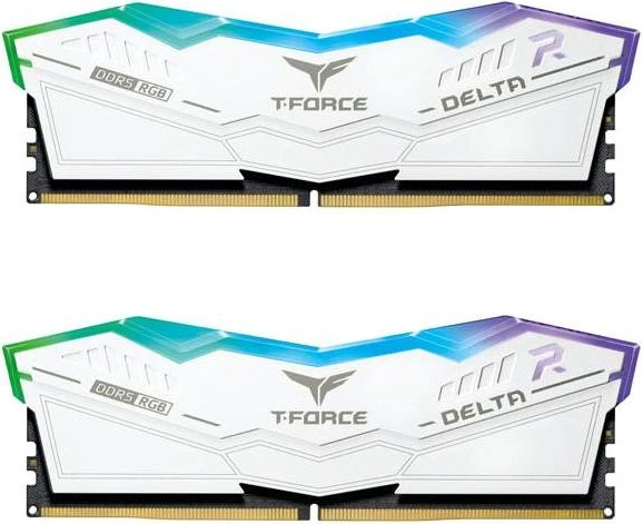 TeamGroup T-Force DELTA RGB weiß UDIMM 32GB Kit, DDR5-6000, CL30-36-36-76